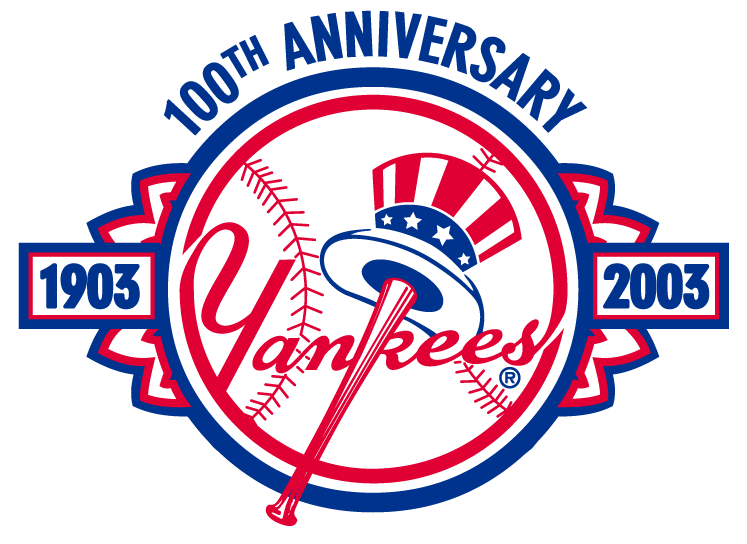 New York Yankees 2003 Anniversary Logo iron on paper